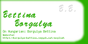 bettina borgulya business card